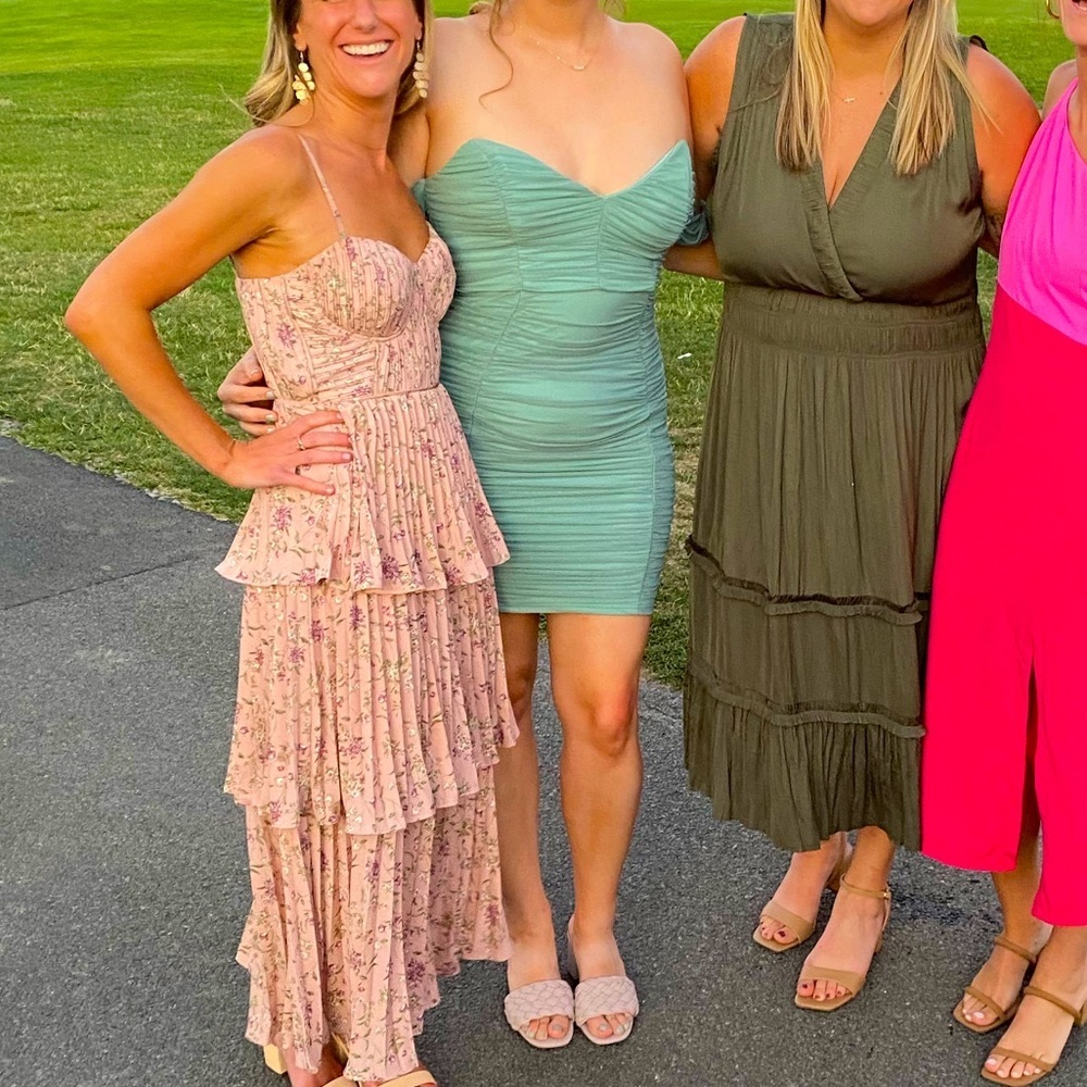 Hello Molly bodycon sage dress